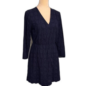 J Crew navy cotton eyelet dress Size 6